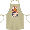 LGBT Love Has No Gender Gay Pride Day Cotton Apron 100% Organic Khaki
