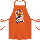 LGBT Love Has No Gender Gay Pride Day Cotton Apron 100% Organic Orange