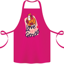 LGBT Love Has No Gender Gay Pride Day Cotton Apron 100% Organic Pink