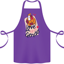 LGBT Love Has No Gender Gay Pride Day Cotton Apron 100% Organic Purple