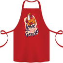 LGBT Love Has No Gender Gay Pride Day Cotton Apron 100% Organic Red