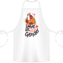 LGBT Love Has No Gender Gay Pride Day Cotton Apron 100% Organic White
