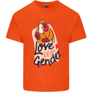 LGBT Love Has No Gender Gay Pride Day Kids T-Shirt Childrens Orange