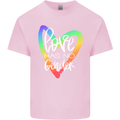 LGBT Love Has No Gender Gay Pride Day Mens Cotton T-Shirt Tee Top Light Pink