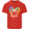 LGBT Love Has No Gender Gay Pride Day Mens Cotton T-Shirt Tee Top Red