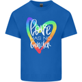 LGBT Love Has No Gender Gay Pride Day Mens Cotton T-Shirt Tee Top Royal Blue
