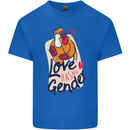 LGBT Love Has No Gender Gay Pride Day Mens Cotton T-Shirt Tee Top Royal Blue
