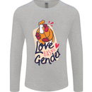 LGBT Love Has No Gender Gay Pride Day Mens Long Sleeve T-Shirt Sports Grey