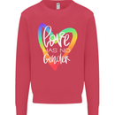 LGBT Love Has No Gender Gay Pride Day Mens Sweatshirt Jumper Heliconia