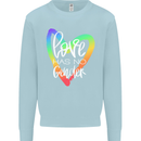 LGBT Love Has No Gender Gay Pride Day Mens Sweatshirt Jumper Light Blue