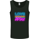 LGBT Love Wins Gay Pride Day Awareness Mens Vest Tank Top Black