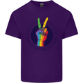 LGBT Never Stop Loving Fighting Gay Pride Mens Cotton T-Shirt Tee Top Purple