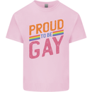 LGBT Pride Awareness Proud To Be Gay Mens Cotton T-Shirt Tee Top Light Pink