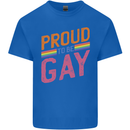 LGBT Pride Awareness Proud To Be Gay Mens Cotton T-Shirt Tee Top Royal Blue