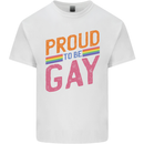 LGBT Pride Awareness Proud To Be Gay Mens Cotton T-Shirt Tee Top White