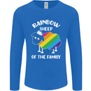 LGBT Rainbow Sheep Funny Gay Pride Day Mens Long Sleeve T-Shirt Royal Blue