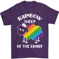 LGBT Rainbow Sheep Funny Gay Pride Day Mens T-Shirt Cotton Gildan Purple