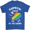 LGBT Rainbow Sheep Funny Gay Pride Day Mens T-Shirt Cotton Gildan Royal Blue