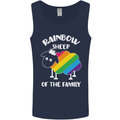 LGBT Rainbow Sheep Funny Gay Pride Day Mens Vest Tank Top Navy Blue