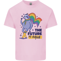 LGBT Sloth The Future Is Equal Gay Pride Mens Cotton T-Shirt Tee Top Light Pink