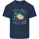 LGBT Turtle Loved By God Gay Pride Mens Cotton T-Shirt Tee Top Navy Blue