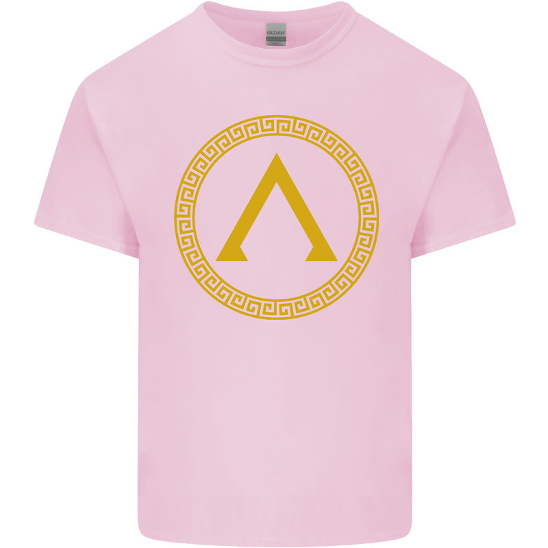 Lambda Gym Spartan Bodybuilding Fitness Mens Cotton T-Shirt Tee Top Light Pink