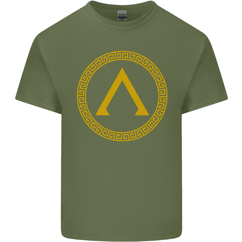 Lambda Gym Spartan Bodybuilding Fitness Mens Cotton T-Shirt Tee Top Military Green