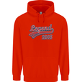 Legend Since 18th Birthday 2005 Mens 80% Cotton Hoodie Bright Red