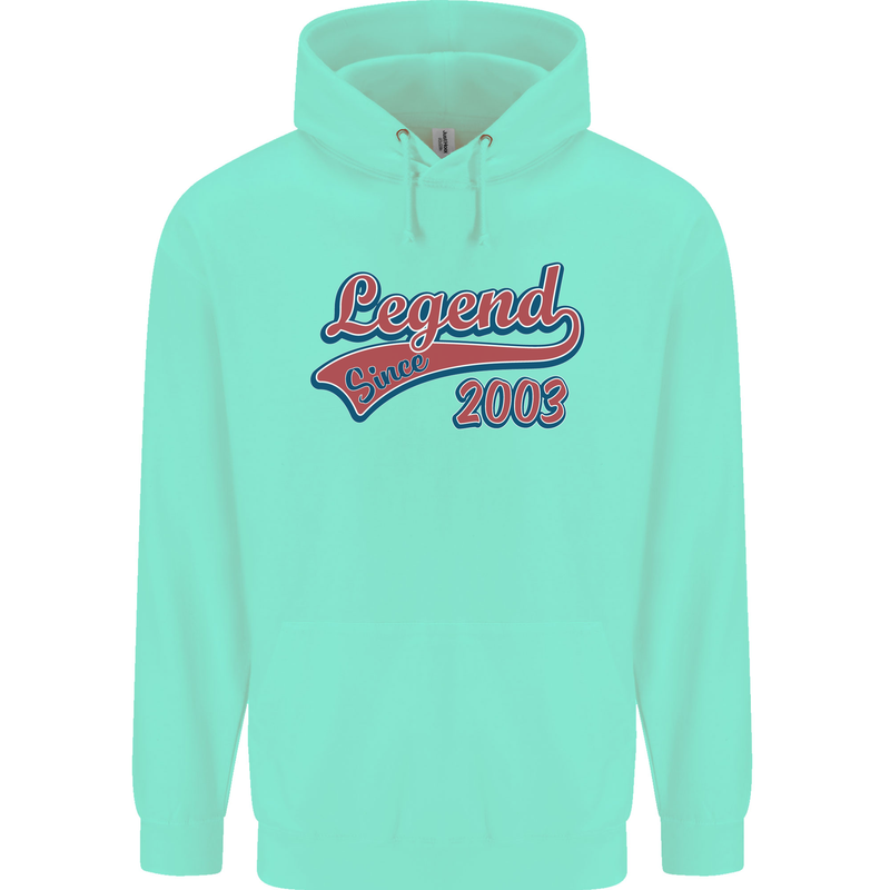 Legend Since 20th Birthday 2003 Mens 80% Cotton Hoodie Peppermint