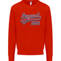 Legend Since 20th Birthday 2003 Mens Sweatshirt Jumper Bright Red