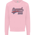 Legend Since 20th Birthday 2003 Mens Sweatshirt Jumper Light Pink