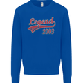 Legend Since 20th Birthday 2003 Mens Sweatshirt Jumper Royal Blue