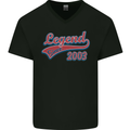 Legend Since 20th Birthday 2003 Mens V-Neck Cotton T-Shirt Black