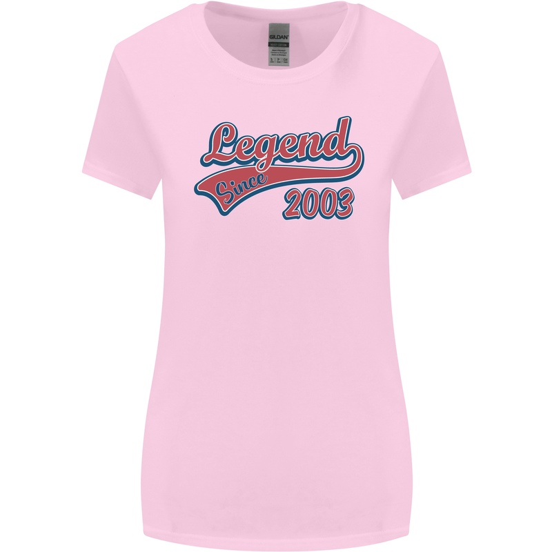 Legend Since 20th Birthday 2003 Womens Wider Cut T-Shirt Light Pink