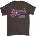 Legend Since 21st Birthday 2002 Mens T-Shirt 100% Cotton Dark Chocolate