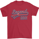 Legend Since 22nd Birthday 2001 Mens T-Shirt 100% Cotton Red