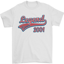 Legend Since 22nd Birthday 2001 Mens T-Shirt 100% Cotton White
