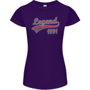 Legend Since 32nd Birthday 1991 Womens Petite Cut T-Shirt Purple
