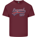 Legend Since 46th Birthday 1977 Mens Cotton T-Shirt Tee Top Maroon
