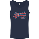 Legend Since 66th Birthday 1957 Mens Vest Tank Top Navy Blue