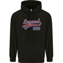 Legend Since 68th Birthday 1955 Mens 80% Cotton Hoodie Black