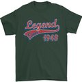 Legend Since 75th Birthday 1948 Mens T-Shirt 100% Cotton Forest Green