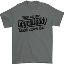 Legendaddy Funny Father's Day Daddy Mens T-Shirt Cotton Gildan Charcoal