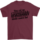 Legendaddy Funny Father's Day Daddy Mens T-Shirt Cotton Gildan Maroon