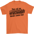 Legendaddy Funny Father's Day Daddy Mens T-Shirt Cotton Gildan Orange