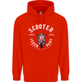 Legendary British Scooter Motorcycle MOD Childrens Kids Hoodie Bright Red