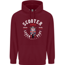 Legendary British Scooter Motorcycle MOD Childrens Kids Hoodie Maroon