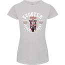 Legendary British Scooter Motorcycle MOD Womens Petite Cut T-Shirt Sports Grey