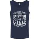 Legendary Motorcycle Riders Motorbike Biker Mens Vest Tank Top Navy Blue