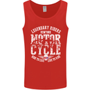 Legendary Motorcycle Riders Motorbike Biker Mens Vest Tank Top Red